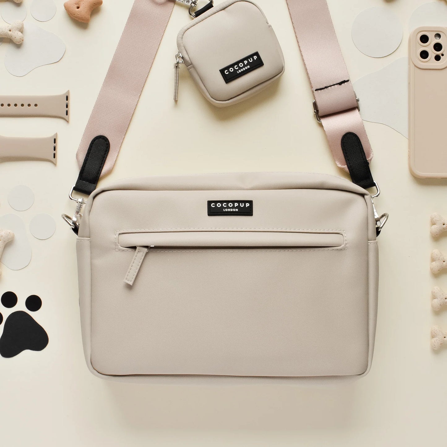 Large Dog Walking Bag Caramel Latte